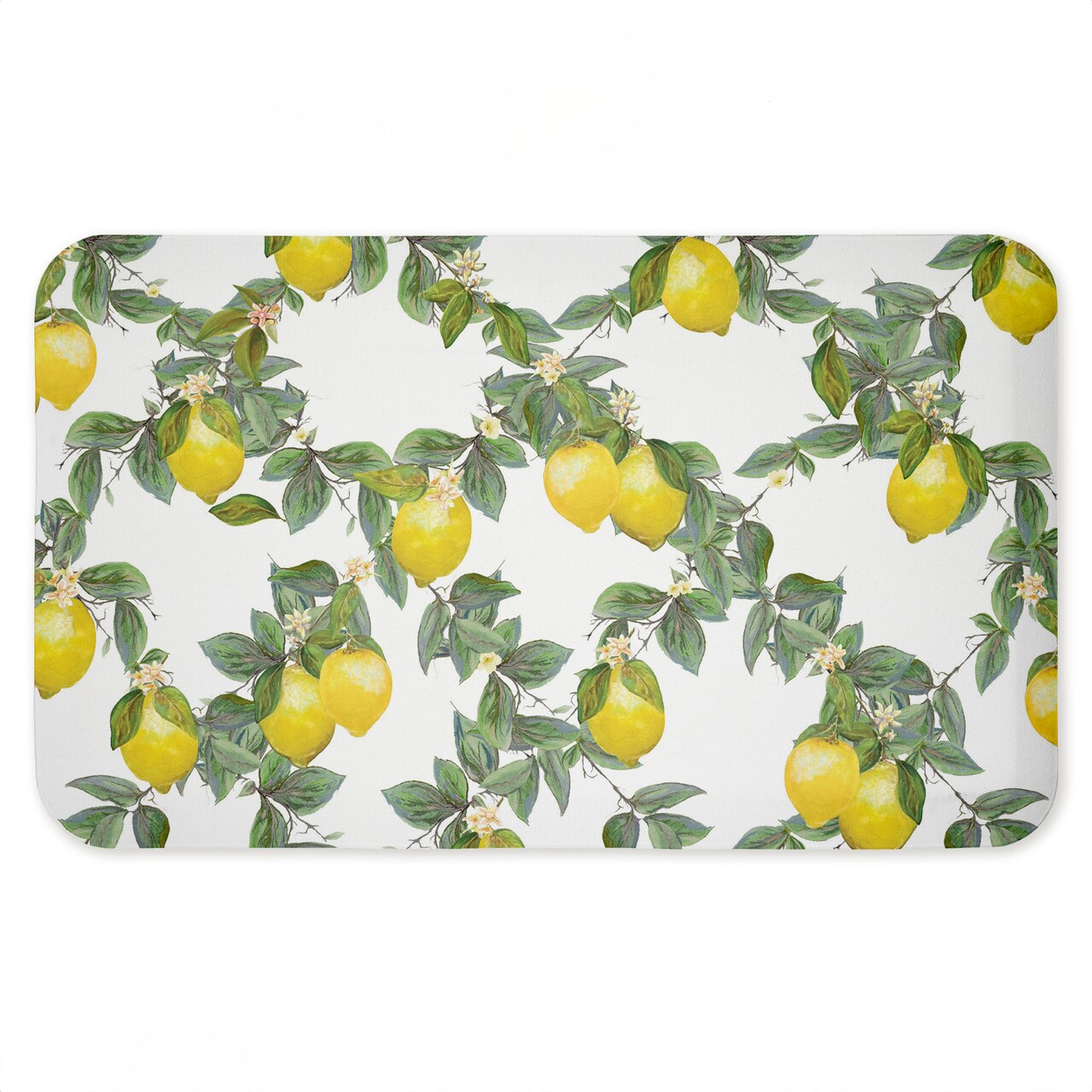 Stupell Industries Lemon Pattern Printed Anti-Fatigue Floor Mat, 30"x18"